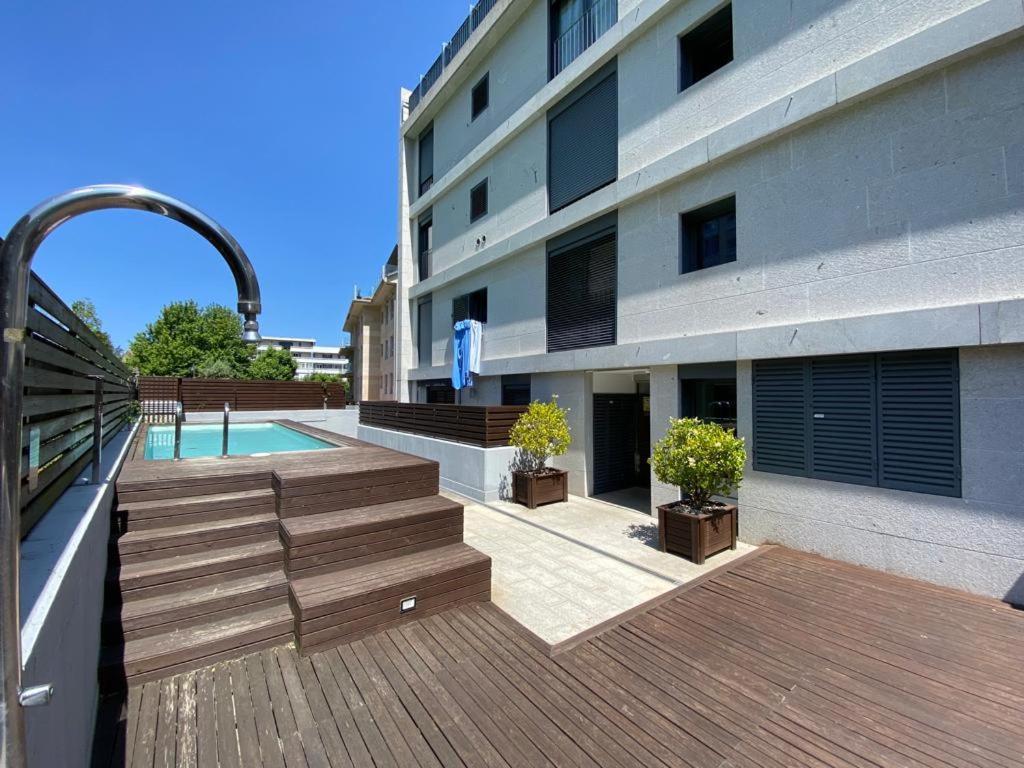 Baiona, Playa Santa Marta, Piscina Apartment Екстериор снимка